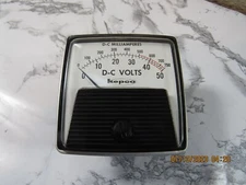 G.E. Kepco D-C Volts 0-50, Milliamperes 0-750 Panel Meter Gauge 2.5" x 2.5"