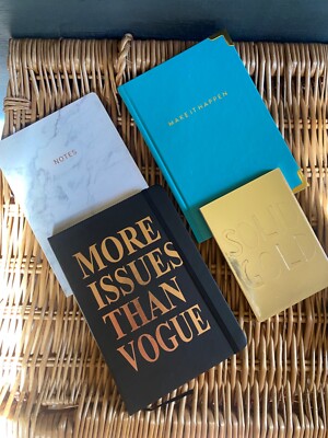 4 Notizbücher VOGUE Notizblock Journal Universität Schule College Paperchase Lebensraum