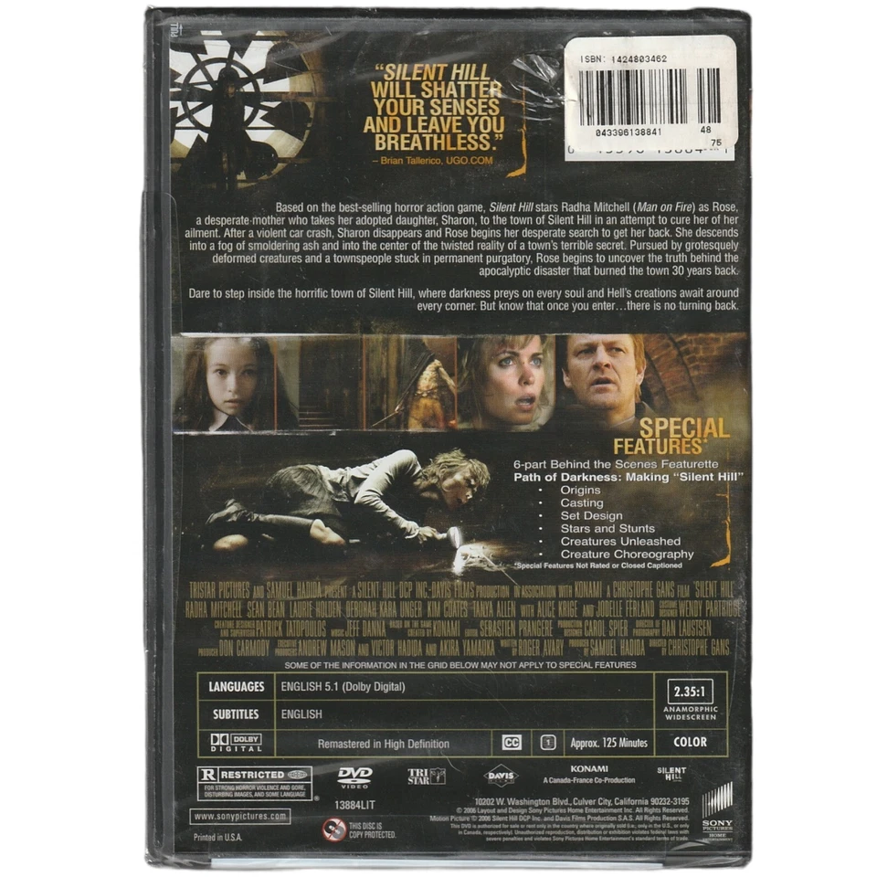 Silent Hill Radha Mitchell Sony Pictures Home Entertainment DVD New - Image 3 of 3