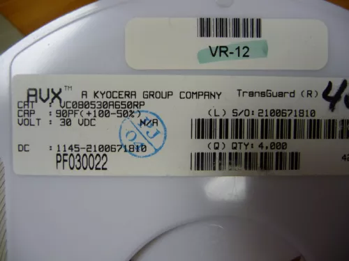 AVX  VC080530A650RP Qty of 1625 per Lot Varistors 30v 0 1J 65V