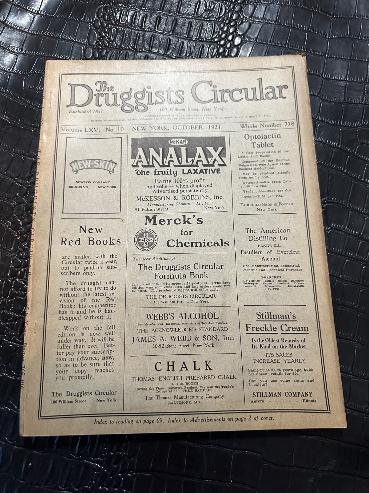 Druggist's Circular Chemistry Pharmacy Trade Magazine OCTOBER 1921 great ads
