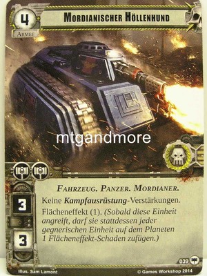 Warhammer 40000 Conquest LCG - Mordianischer Höllenhund  #039 - Base Set dt.
