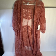 Time and Tru  Pink  Layering Piece  Kimono  Small/Medium S-M 