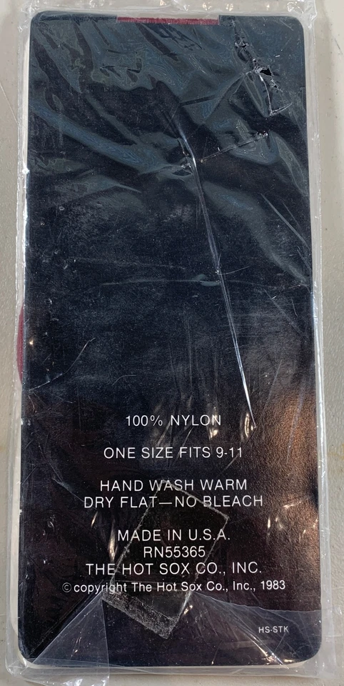 Nuevo De Colección 1983 Hot Sox Transparente Texturado Hasta la Rodilla Talla 9-11 Rojo Borgoña Nuevo de Lote Antiguo Foto 3 de 3