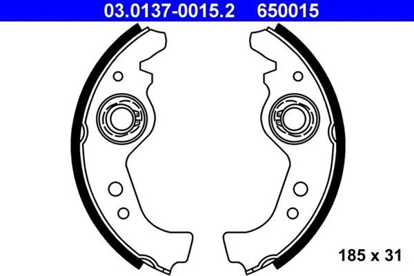 ATE Bremsbackensatz Hinten Vorne Fiat Panda Ritmo UNO Seat Lancia Autobianchi A-image
