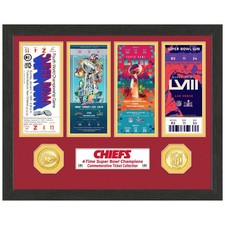 Kansas City Chiefs Super Bowl Championship Ticket Coin Frame