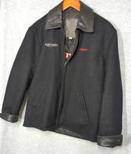 Vintage Golden Bear Wool Leather Varsity Jacket S Atomic Made in USA Sportsman