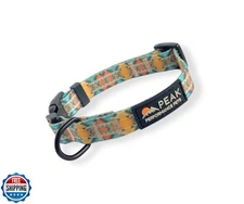 Peak Performance Pets Overlook Waterproof Dog Collar | Large Aqua/Orange Trib