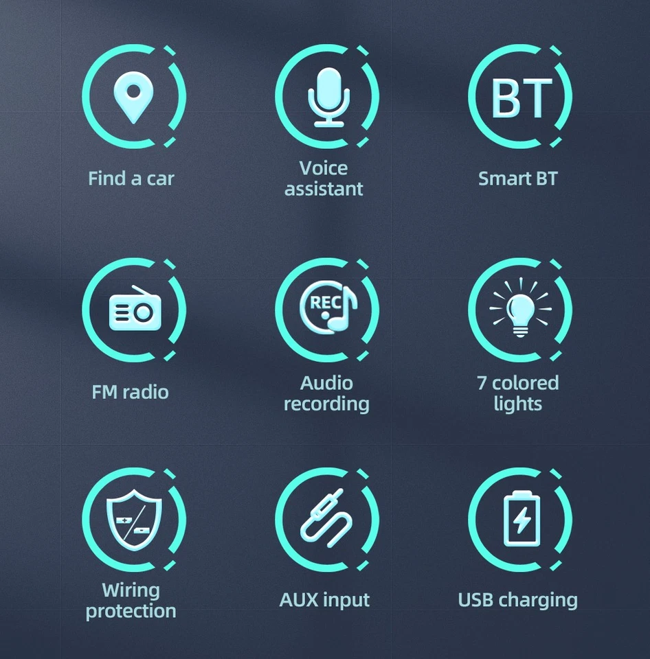 1 DIN MP3 Fernbedienung 7Farben Autoradio Mit AM USB Bluetooth Freisprech TF AUX - Bild 3 von 4