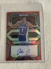 2021/22 Panini Prizm Draft Picks JALEN JOHNSON RC Red Prizm AUTO #/49 HAWKS DUKE