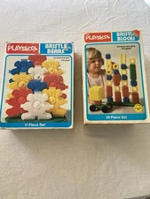 Playskool Bristle Blocks & Bristle Bears. Complete. Vintage. Read Details.