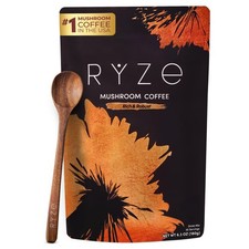 RYZE SUPERFOODS Mushroom Coffee Dark Roast, 6 Adaptogenic Mushrooms Prebiot...