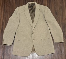 Vintage Levi's Blazer Mens 44L Tan Action Suit STA-PREST Two Button 70s