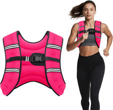Weighted Vest, 6Lb/8Lb/12Lb/16Lb/20Lb/30Lb for Men, Women with Reflective Stripe