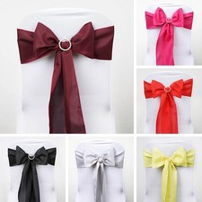 30 Polyester CHAIR SASHES Ties Bows Wedding Party Ceremony Decorations SALE