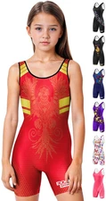 Exxact Sports Sublimated High-Cut Youth Girls Wrestling Singlets