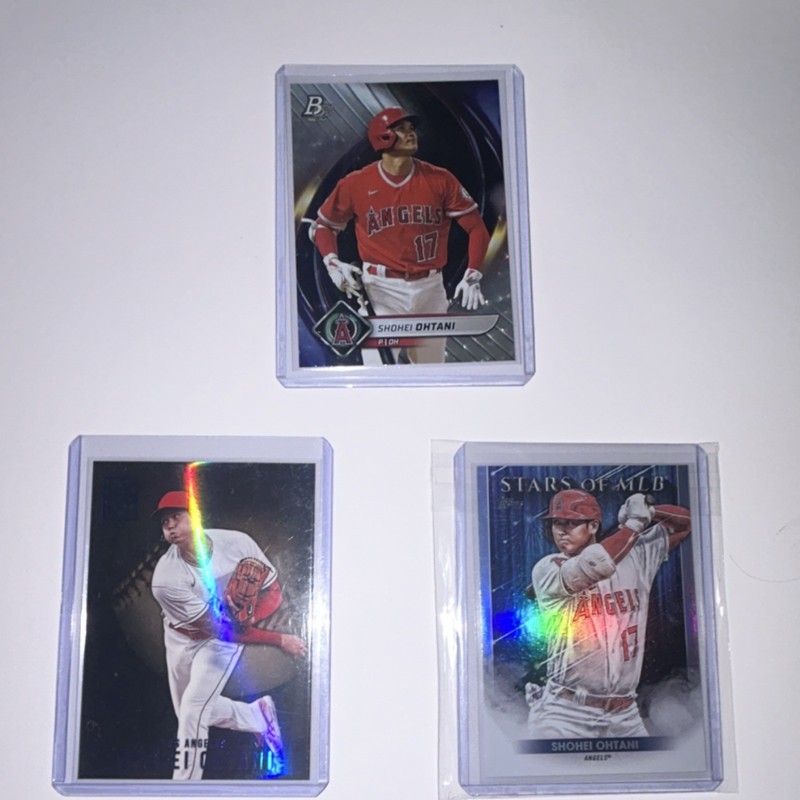 Shohei Ohtani LA Angels 22” 🔥 🔥 3-Card Lot “RARE”  