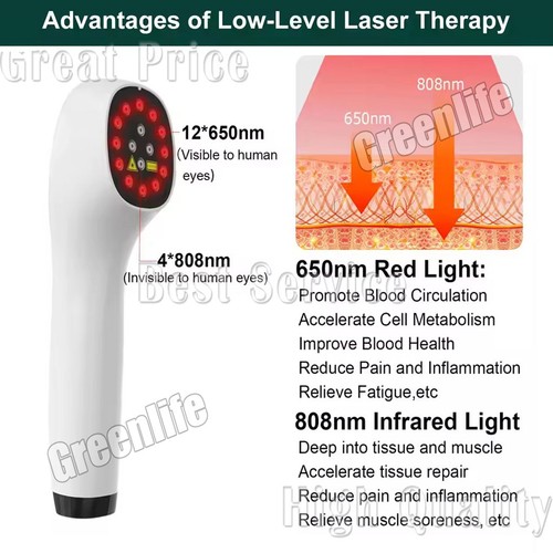 Laser Terapia Dispositivo Per Corpo Sollievo dal dolore Luce rossa a infrarossi - Picture 5 of 14