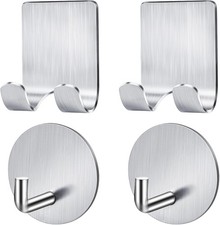 4 Pack Razor Holder for Shower Wall, Adhesive Shower Razor Holder Hooks,