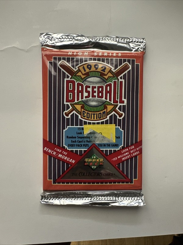 (2 packs) Upper Deck Baseball 1992 High Series SEALED 15 Card Wax Packs