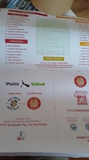 Stevenage v Luton Town, 2026-27, teamsheet, no programme issued