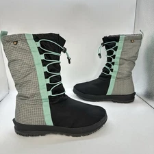 Bogs Snow Nights Women 6 US Waterproof Insulated Boots Teal Black