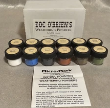 Doc O'Brien's Set of 12 Weathering Powders Micro Mark #81632