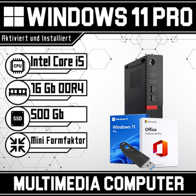Mini Multimedia PC Windows 11 | Intel Core i5 | 16GB RAM | 500GB SSD