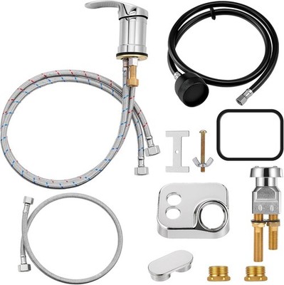 Salon Shampoo Bowl Faucet, Hair Salon Sink Faucets Sprayer Hose Set Professional
