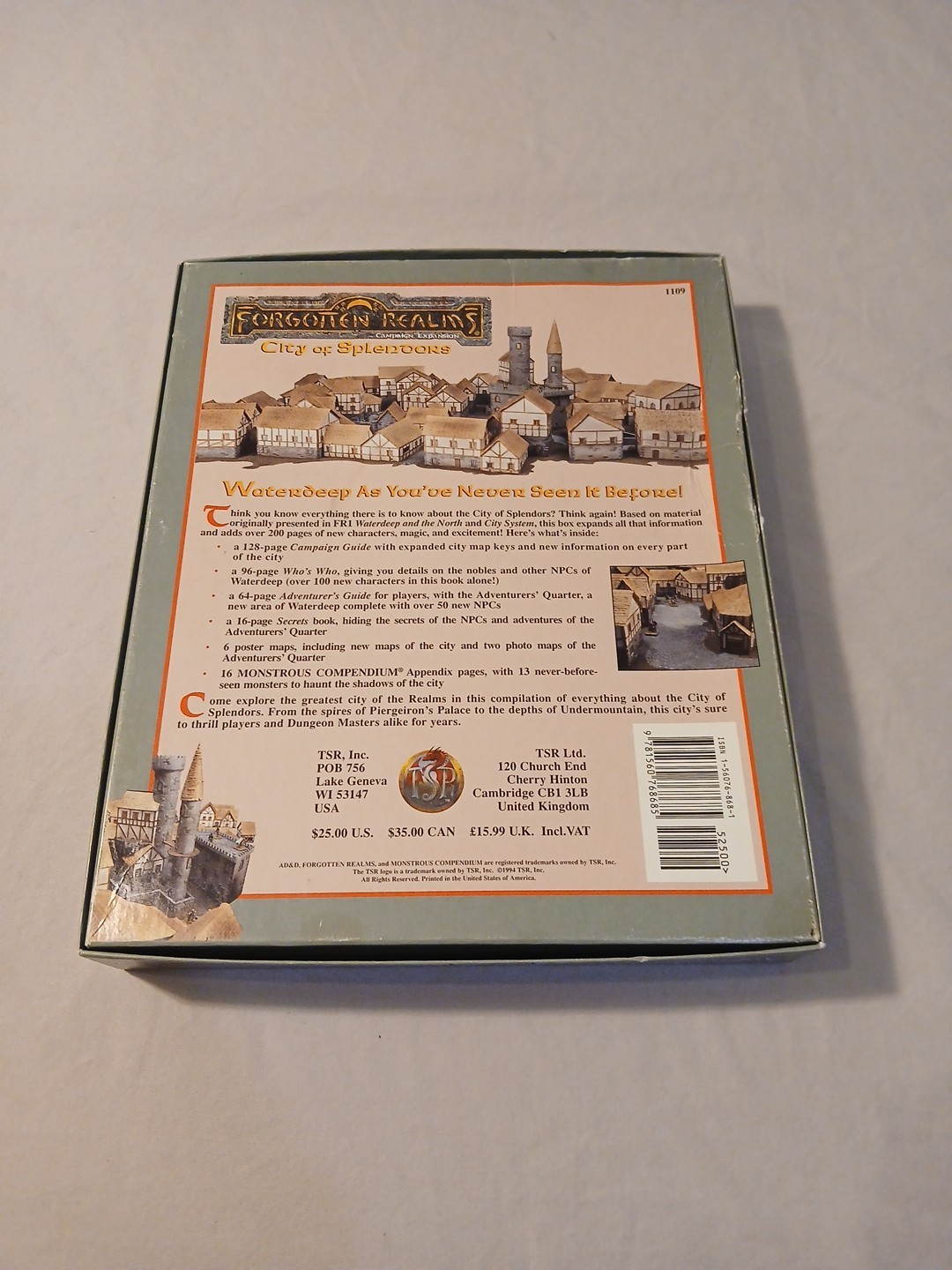 Dungeons & Dragons City Of Splendors Boxed Set 99% Complete Forgotten Realms VG