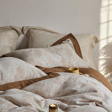 Retro-inspired 100 Cotton Dyed Double Gauze Jacquard Bedding Set Herringbone Pa