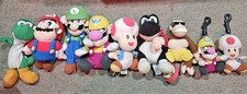 Vintage 1997 Nintendo 64 BD&A Super Mario Plush Beanie Lot - Mario,luigi,wario