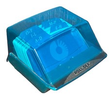 VINTAGE Rolodex S300C Petite, Aqua Blue Teal Address Card Business File w/ Tabs