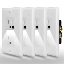 Tamper Resistant(TR) Receptacle Outlet with Night Light-Easy to Install, Deco...