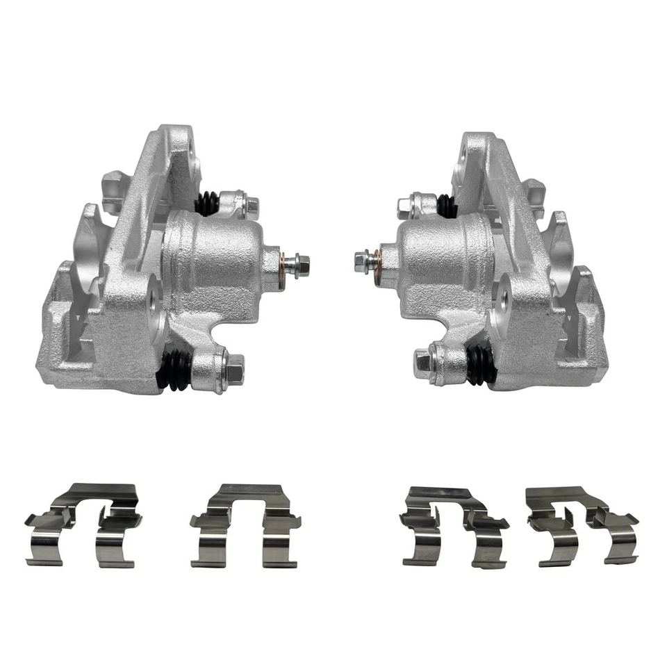 NEW Rear Brake Calipers w/ Bracket Pair for 2000-2010 Chevy Impala single piston Foto 3 de 4