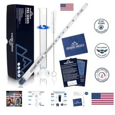 Pro Series 0-200 Proof Hydrometer Set with Borosilicate  Jar - Made in USA