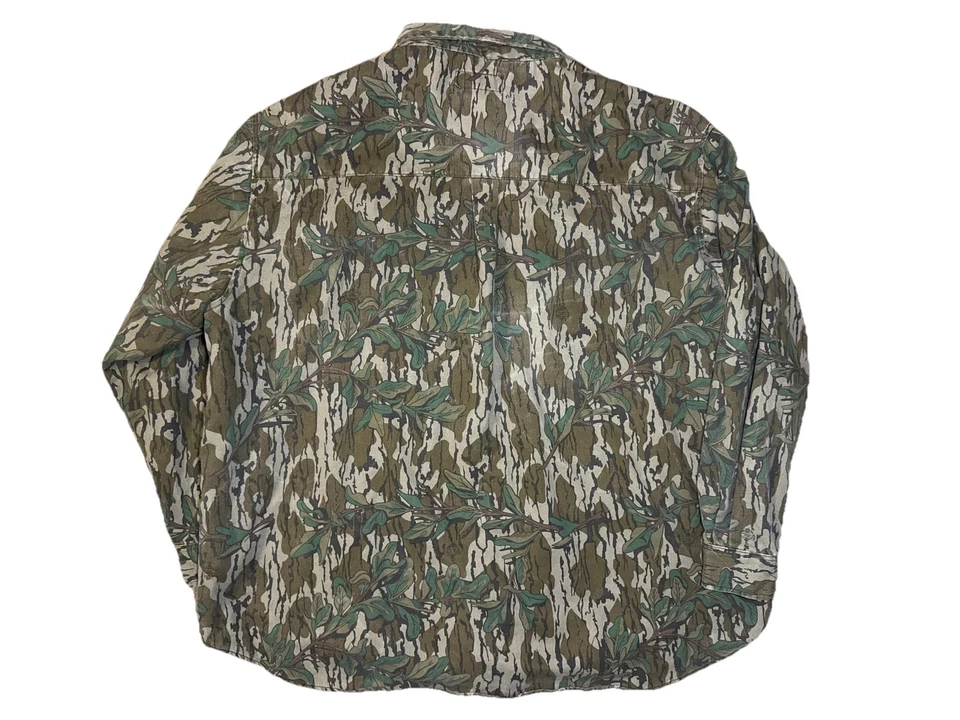 Camisa Mossy Oak Para Hombres 3XL Hoja Verde Camuflada Abotonada Manga Larga Caza 90001 Foto 2 de 4
