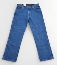 Wrangler men's regular fit jeans 35x30 med wash blue workwear