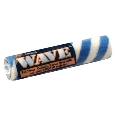 Corona Brush R125F9 Wave 9'' x 1/4'' White/Blue Mohair Paint Roller Cover