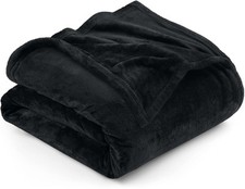 Utopia Bedding Fleece Blanket Queen Size Black 300GSM Luxury Bed Blanket