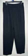 St John Collection Santana Knit Pull On Pleated Dress Pants Size 10 High Rise