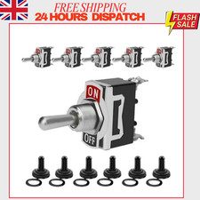 5Pcs 12V 25A Waterproof SPST Toggle Switches Flick Switch Boat Marine Lucar Term