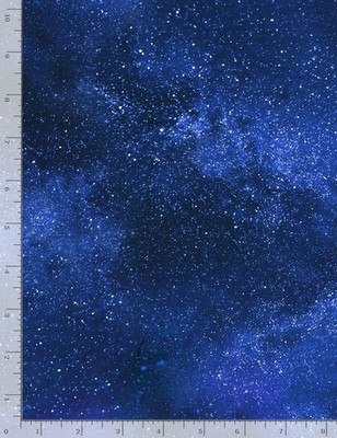 Space Fabric - Starry Dark Sky Royal Blue - Timeless Treasures YARD
