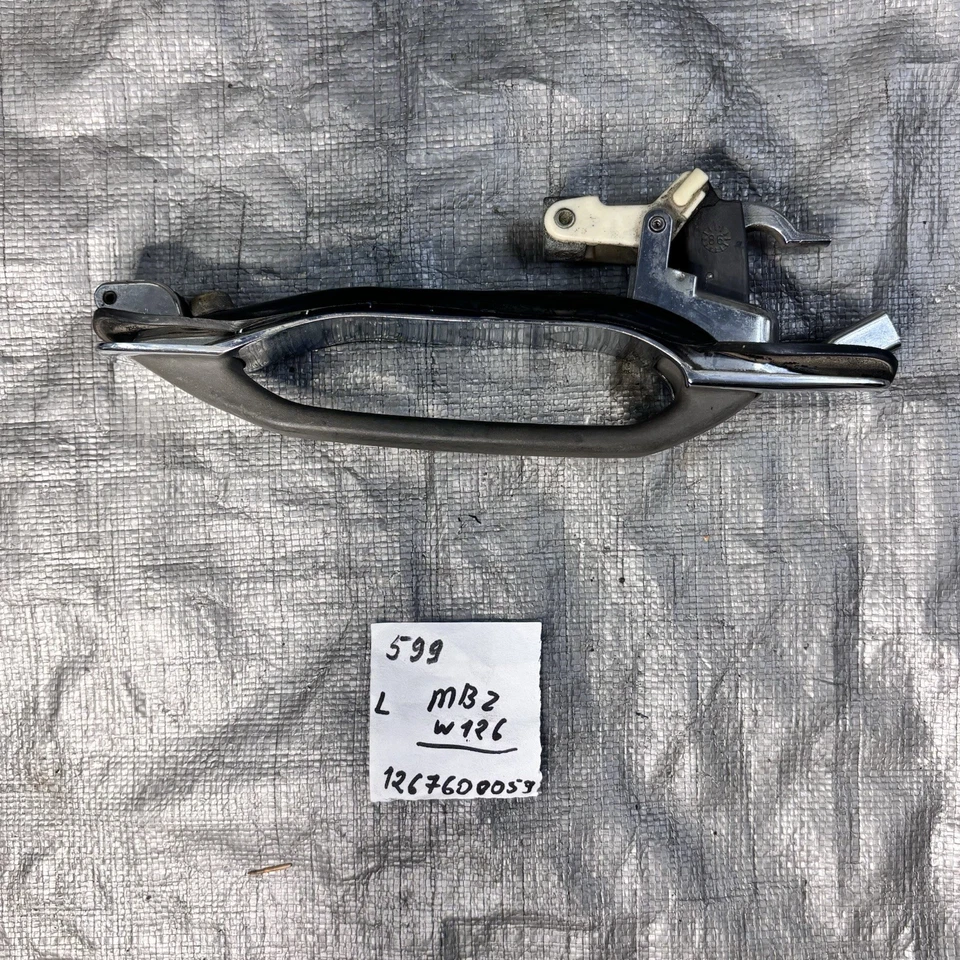 Manija de puerta exterior trasera izquierda OEM Mercedes W126 420SEL 1986-1991 Foto 2 de 4