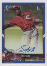 2018 Bowman Chrome Prospect Auto Blue Refractor /150 Shed Long #CPA-SL Auto s3g