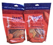 2 Bags - Just Sweet Potato – All Natural Single Ingredient Oven Baked Dog Treats