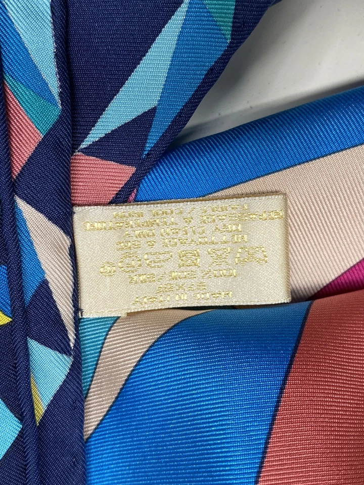 Bufanda de seda geométrica multicolor Cartier Foto 3 de 4