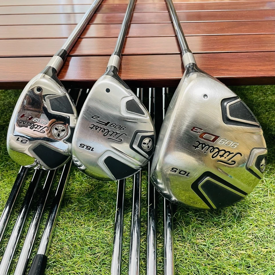 Titleist 909D Woods DCI 990 Iron 4-9+Pw 11Pcs Golf Clubs Used Mens Rh - Image 2 of 4