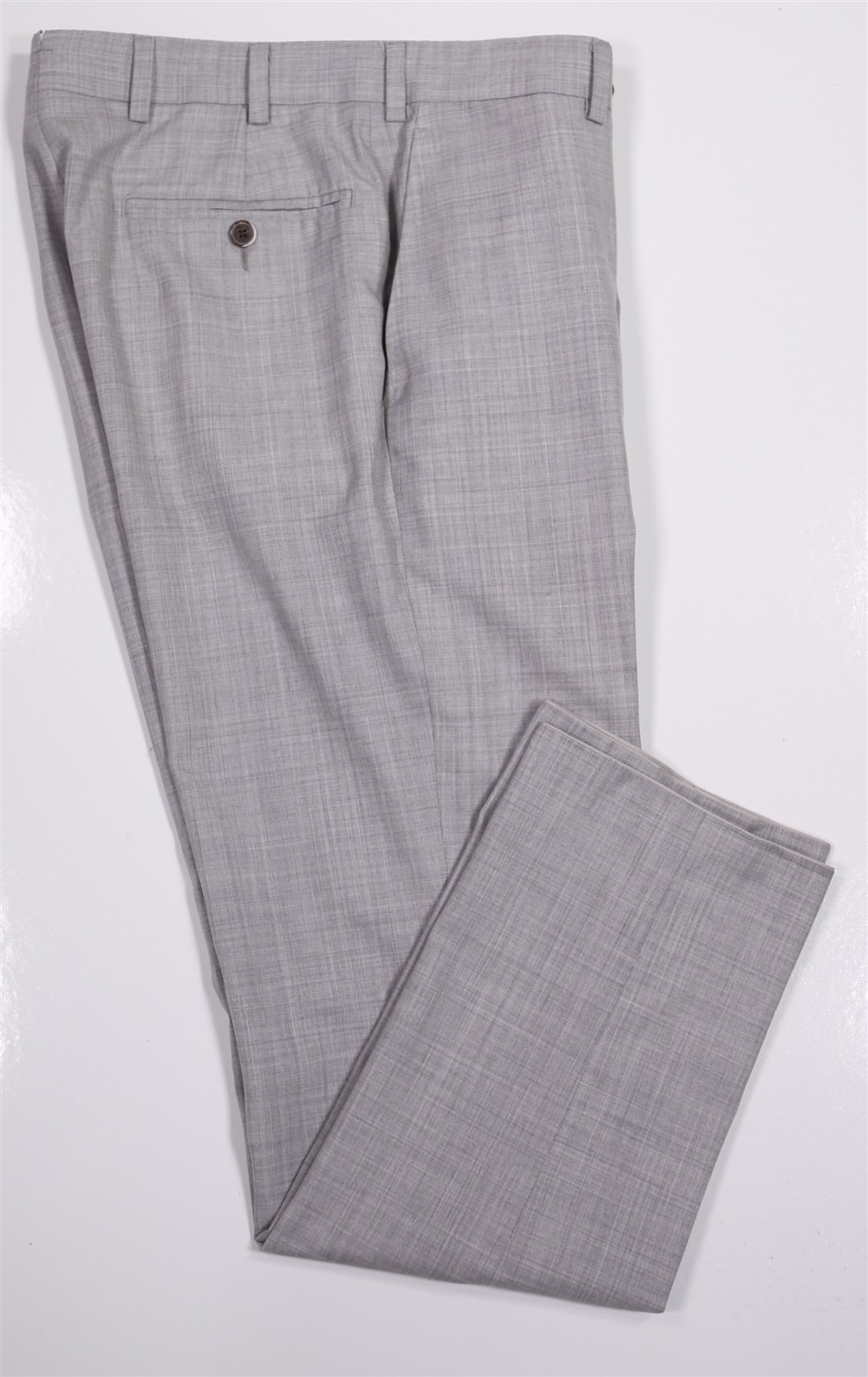Suitsupply Soho Solid Light Gray Flat Front 120s … - image 1