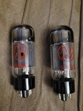 lot: 2x JJ Electronic 6L6 GC power vacuum tube two